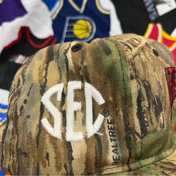 Vintage University of Arkansas Razorbacks Camo Snap Back Hat Realtree Camouflage - Picture 3 of 8